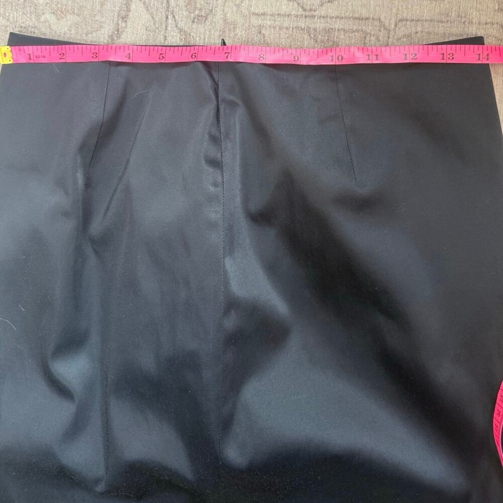 Moschino Cheap and Chic Vintage Black Satin Skirt Suit Set Size 10, measures a 6 - Picture 11 of 11